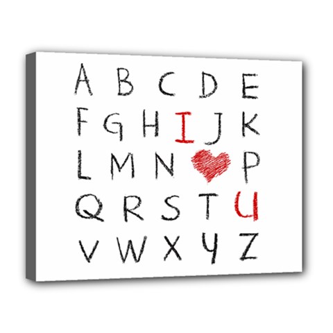 Love Alphabet Canvas 14  X 11  by Valentinaart