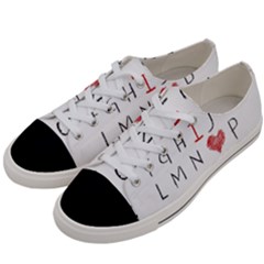 Love Alphabet Women s Low Top Canvas Sneakers by Valentinaart