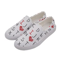 Love Alphabet Women s Canvas Slip Ons by Valentinaart