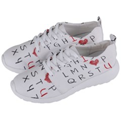 Love Alphabet Men s Lightweight Sports Shoes by Valentinaart