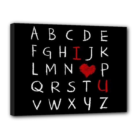 Love Alphabet Canvas 16  X 12  by Valentinaart