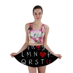 Love Alphabet Mini Skirt by Valentinaart