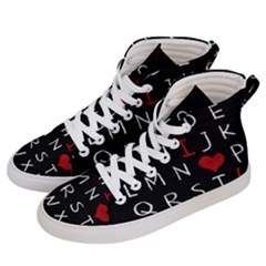 Love Alphabet Men s Hi-top Skate Sneakers by Valentinaart