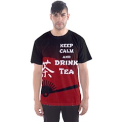 Keep Calm And Drink Tea - Dark Asia Edition Men s Sport Mesh Tee