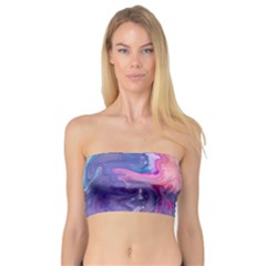 Marbled,ultraviolet,violet,purple,pink,blue,white,stone,marble,modern,trendy,beautiful Bandeau Top by NouveauDesign