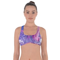 Marbled,ultraviolet,violet,purple,pink,blue,white,stone,marble,modern,trendy,beautiful Got No Strings Sports Bra by NouveauDesign