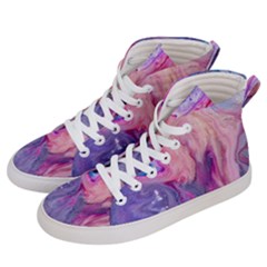 Marbled,ultraviolet,violet,purple,pink,blue,white,stone,marble,modern,trendy,beautiful Men s Hi-top Skate Sneakers by NouveauDesign