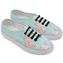 Mint,shabby chic,floral,pink,vintage,girly,cute Women s Classic Low Top Sneakers View3