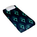 blue,teal,peacock pattern,art deco Fitted Sheet (Single Size) View2