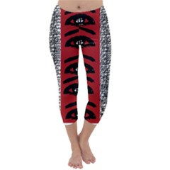 Eyes Have It Print Capri Winter Leggings 