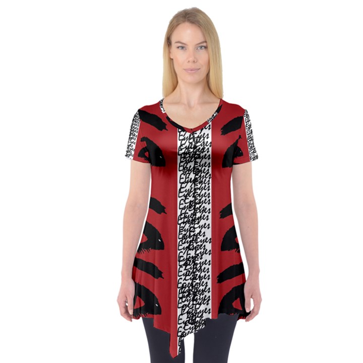 Eyes Have It Print Short Sleeve Tunic 