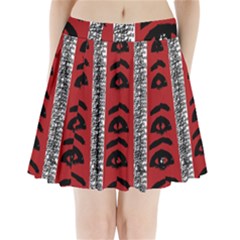 Eyes Have It Print Pleated Mini Skirt by julissadesigns