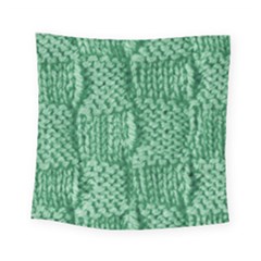 Knitted Wool Square Green Square Tapestry (small)