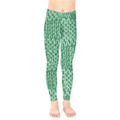 Knitted Wool Square Green Kids  Legging by snowwhitegirl