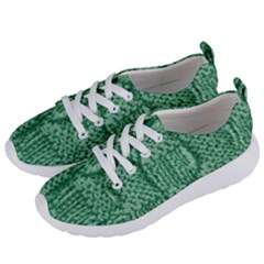 Knitted Wool Square Green Women s Lightweight Sports Shoes