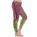 Knitted Wool Square Pink Green Classic Winter Leggings View3