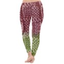 Knitted Wool Square Pink Green Classic Winter Leggings View4