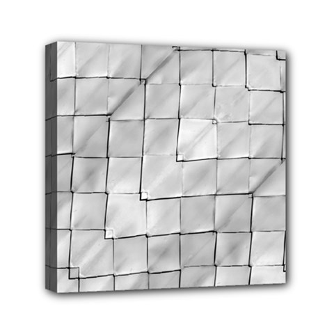 Silver Grid Pattern Canvas Travel Bag by dflcprints