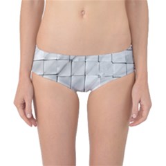 Silver Grid Pattern Classic Bikini Bottoms by dflcprints