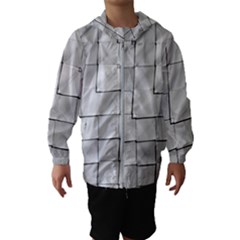 Silver Grid Pattern Hooded Wind Breaker (kids) by dflcprints