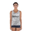 Silver Grid Pattern Sport Tank Top  View1