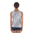 Silver Grid Pattern Sport Tank Top  View2