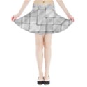 Silver Grid Pattern Mini Flare Skirt View3