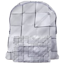 Silver Grid Pattern Giant Full Print Backpack by dflcprints