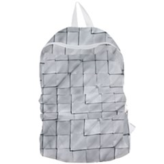 Silver Grid Pattern Foldable Lightweight Backpack