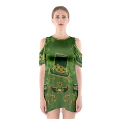 Happy St  Patrick s Day With Clover Shoulder Cutout One Piece by FantasyWorld7