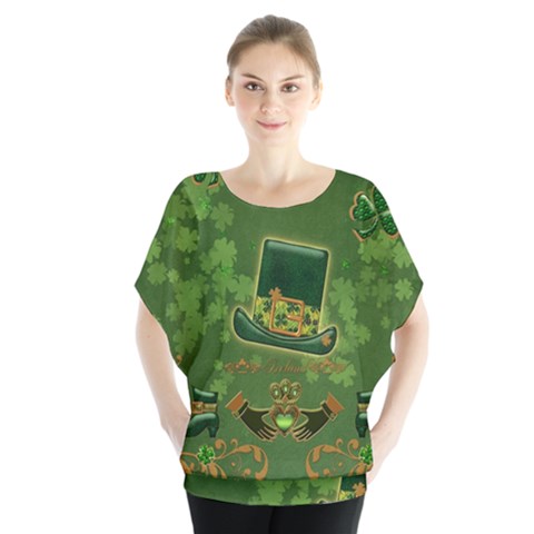 Happy St  Patrick s Day With Clover Blouse by FantasyWorld7