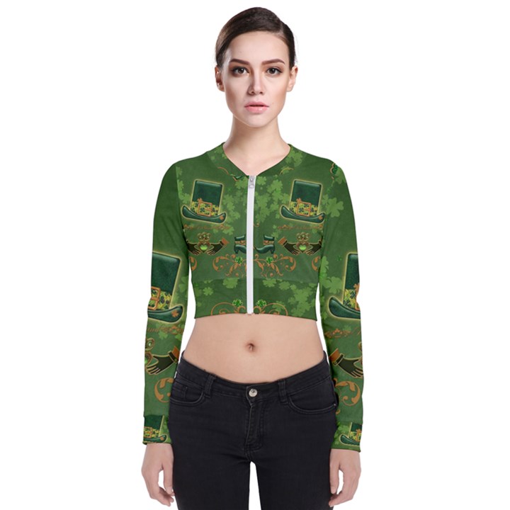 Happy st. patrick s day with clover Bomber Jacket