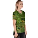 Happy st. patrick s day with clover Scrub Top View3