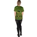 Happy st. patrick s day with clover Scrub Top View4