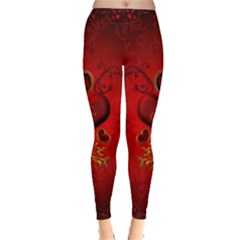 Wonderful Hearts, Kisses Leggings  by FantasyWorld7