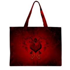 Wonderful Hearts, Kisses Zipper Mini Tote Bag by FantasyWorld7