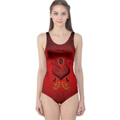 Wonderful Hearts, Kisses One Piece Swimsuit by FantasyWorld7