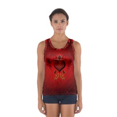 Wonderful Hearts, Kisses Sport Tank Top  by FantasyWorld7