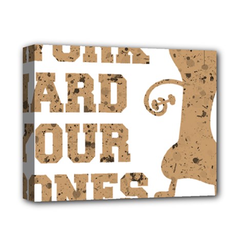 Work Hard Your Bones Deluxe Canvas 14  X 11  by Melcu