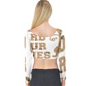 Work Hard Your Bones Long Sleeve Crop Top View2