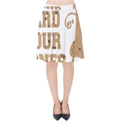 Work Hard Your Bones Velvet High Waist Skirt