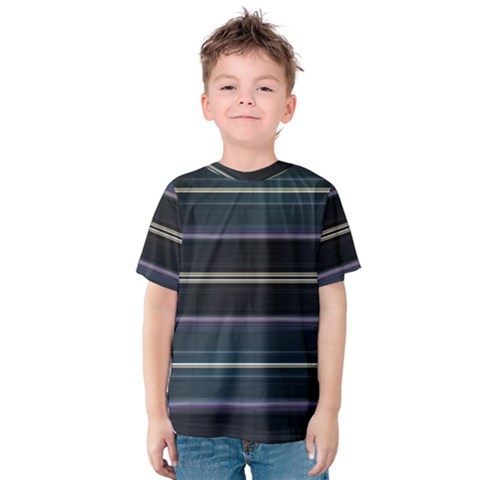 Modern Abtract Linear Design Kids  Cotton Tee by dflcprints