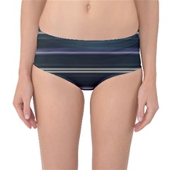 Modern Abtract Linear Design Mid-waist Bikini Bottoms by dflcprints