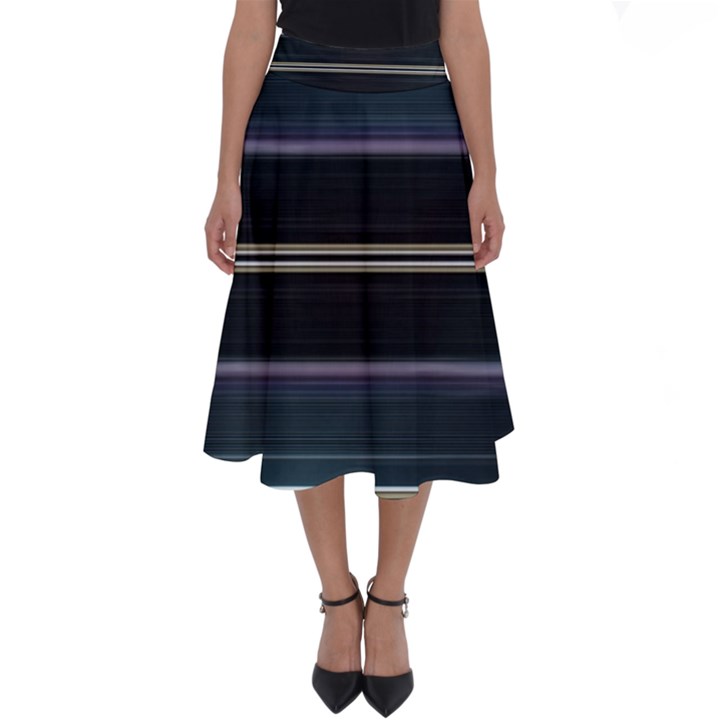 Modern Abtract Linear Design Perfect Length Midi Skirt