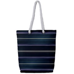 Modern Abtract Linear Design Full Print Rope Handle Tote (small) by dflcprints