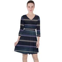 Modern Abtract Linear Design Ruffle Dress by dflcprints