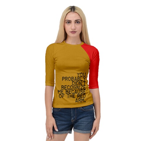 3po Red Arm Women s Raglan 3/4 Length Sleeve Quarter Sleeve Raglan Tee by Nickangula