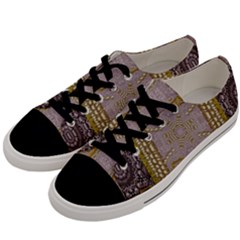 Gothic In Modern Stars And Pearls Men s Low Top Canvas Sneakers by pepitasart