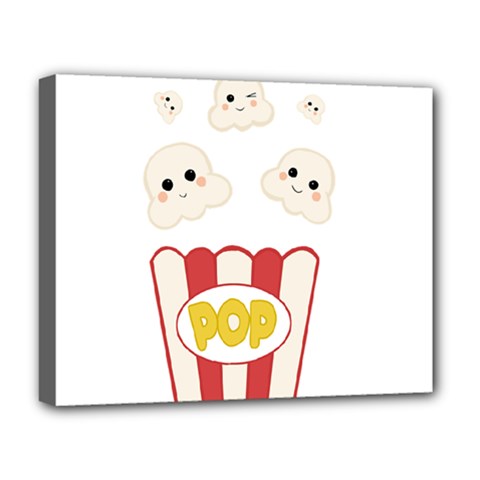 Cute Kawaii Popcorn Deluxe Canvas 20  X 16   by Valentinaart