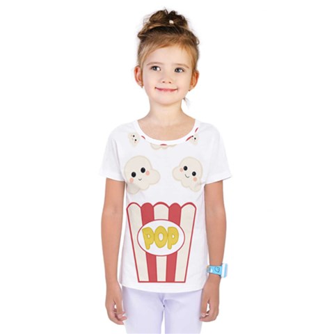 Cute Kawaii Popcorn Kids  One Piece Tee by Valentinaart